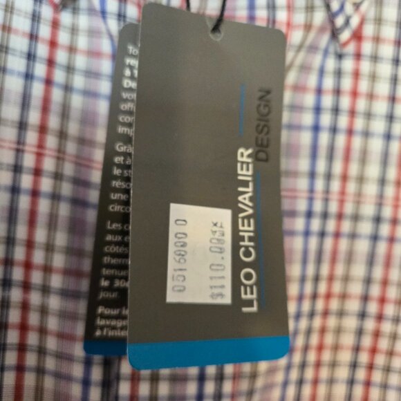 Men's Leo Chevalier 100% cotton No iron short sleeve button down shirt Size1X - Picture 4 of 8